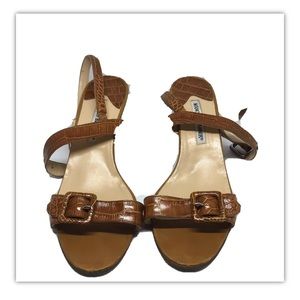 Manolo Blahnik Alligator Slingbacks Size 40